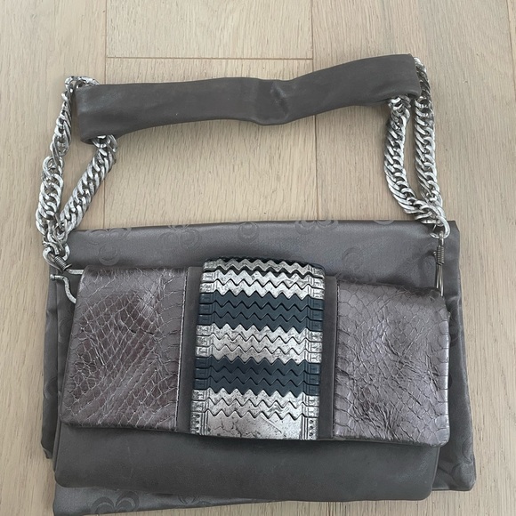 leather clutch/shoulder bag - Picture 2 of 8